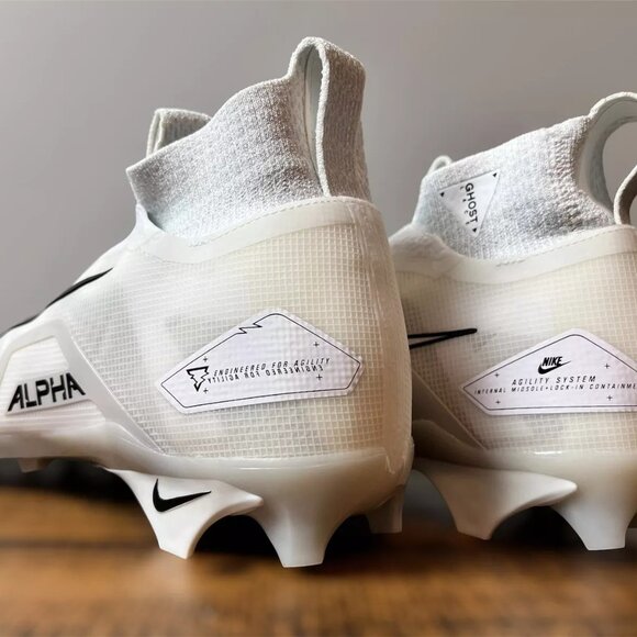 Men’s Nike Alpha Menace Elite 3 Football Cleats Sz 8 Platinum White CT66… - Picture 2 of 12